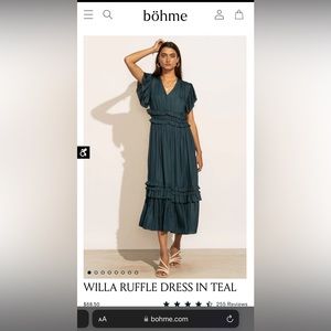 Böhme Willa Dress in Teal